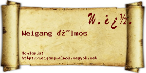 Weigang Álmos névjegykártya